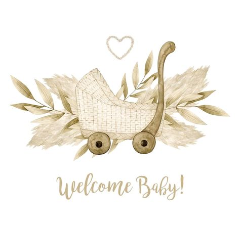 Welcome Baby Girl, Welcome New Baby, Watercolour Cards, Baby Box, Photo Vintage, Iconic Photos, Welcome Baby, Pampas Grass, Watercolor Cards