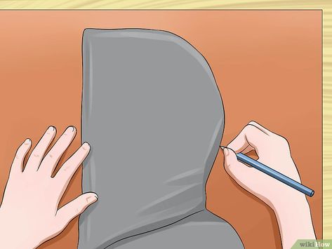 How to Make a Hood (with Pictures) - wikiHow Hooded Coat Pattern Free, How To Make Hoodie, Hoodie Hat Pattern, How To Sew A Hood, How To Make A Hood, Hooded Cowl Pattern Sewing, How To Make A Hoodie, Hooded Shawl Sewing Pattern, Costume Hood Pattern