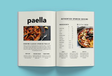 Recipe Graphic, Recipe Book Design, Cookbook Design, Cookbook Template, Page Layout Design, Cocktail Book, Image Layout, Book Design Layout, Book Layout