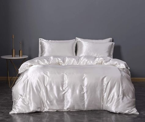 Silk Duvet Cover, Cama King Size, Queen Size Comforter, Silk Bedding Set, Lit King Size, King Size Bedding Sets, Luxury Bedding Set, Designer Bedding Sets, White Duvet Covers