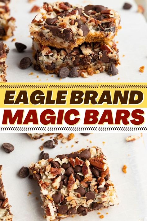 Eagle Magic Cookie Bars, Eagle Brand Squares, Eagle Brand Magic Bars, Seven Layers Of Heaven Magic Bars, Eagle Brand Magic Cookie Bars Recipes, Eagle Brand Cookies, 7 Layer Magic Cookie Bars Eagle Brand, Cuban Lunch Bars Recipe, 7 Layer Bars Eagle Brand