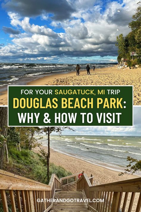 For your upcoming visit to the Saugatuck and Douglas area of Michigan, get helpful planning information for visiting Douglas Beach Park, a mile west of the town of Douglas and on Lake Michigan. Learn where to park when its small lot is full, alternative ways to get to the beach, the best places to pick up food before you go, other things to do in the area, and recommendations for where to stay. Pick Up Food, Midwest Road Trip, Saugatuck Michigan, Michigan Vacations, Holland Michigan, South Haven, Beach Park, Winter Getaway, More Travel