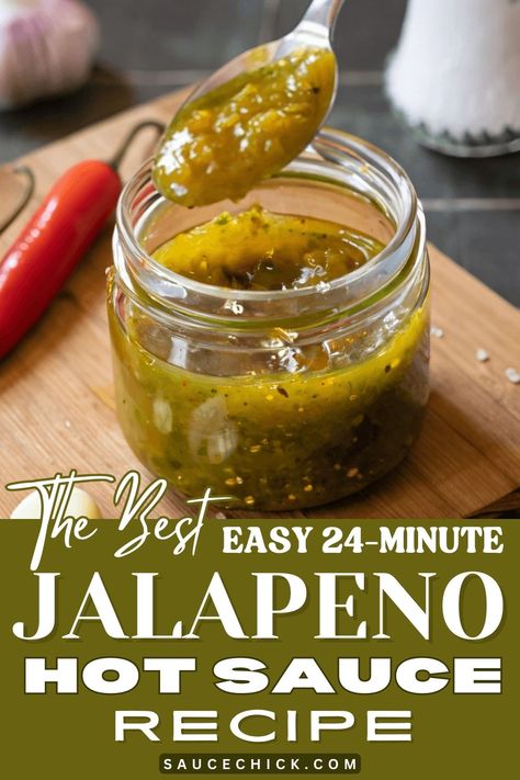 Jalapeno Hot Sauce Recipe Jalapeño Pepper Hot Sauce, Jalapeños Hot Sauce, Garlic Jalapeno Sauce, Jalapeno Hot Sauce Recipe Homemade, Homemade Jalapeno Hot Sauce, Canning Jalapeno Hot Sauce, Jalapeno Hot Sauce Recipe Canning, Hot Sauce Recipe For Canning, Jalapeno Mayo Recipe