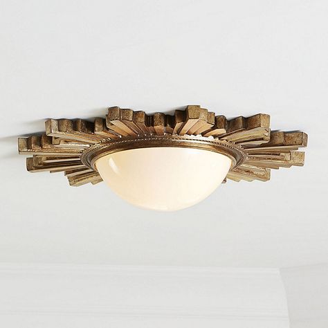 Sunburst Ceiling Mount | Ballard Designs Unique Flush Mount Ceiling Lights, Beautiful Ceiling Lights, Whimsical Flush Mount Light, Sunburst Light Fixture, Art Deco Flush Mount Light, Library Lighting Ceiling, Statement Lighting Living Room, Boho Flush Mount Lighting, Living Room Flush Mount Lighting