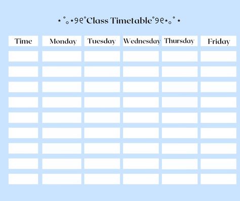 Timetable Design Aesthetic, Aesthetic Timetable Printable, Time Table Aesthetic, Aesthetic School Timetable, School Time Table Template, Timetable Template Aesthetic, School Timetable Design Aesthetic, School Timetable Design, School Timetable Printable