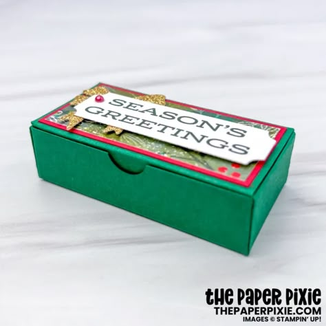 Chocolate and Chapstick Gift Box - The Paper Pixie Chapstick Gift, The Paper Pixie, Paper Pixie, 3d Paper Projects, Diy Boxes, Paper Box Diy, Dove Chocolate, Boughs Of Holly, Card Box Holder