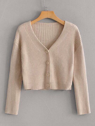 Neutral Spring Outfit, Plain Cardigan, Rib Knit Cardigan, Fall Fit, Beige Cardigan, Knitwear Women, Cardigans For Women, Cardigan Sweater, Apricot