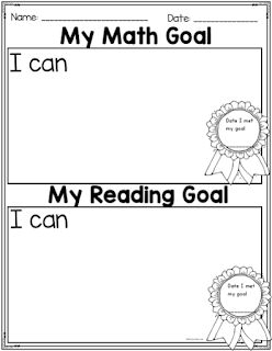 Free student goal setting sheets are perfect for student goal setting in an elementary classroom.  Great and student friendly resource to use for student goal setting at parents teacher conference.  Includes template for both math and reading. Student Goal Sheet Elementary, Student Goal Setting Sheet, Classroom Objectives, Academic Coaching, Student Goal Setting, Kindergarten Goals, Student Growth Mindset, Goal Sheets, Master Schedule