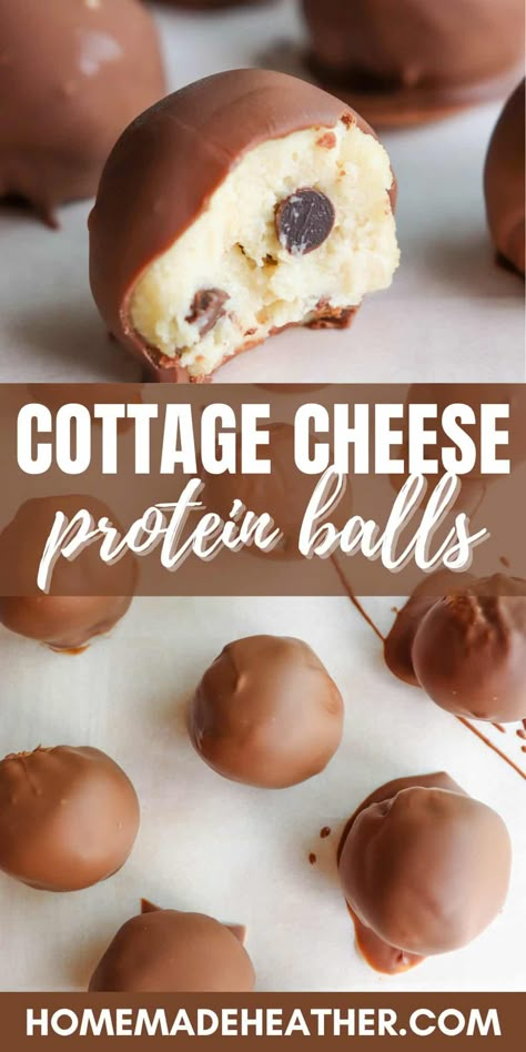 These are the ultimate cottage cheese protein balls! Packed with protein and cookie dough flavor, for a satisfying snack or energy boost. Protein Ball Low Calorie, Hi Protein Snacks Healthy, Mounds Protein Balls, Protein Snack Bites, Cookie Dough Bark Healthy, Weight Watcher Energy Balls, Easy Protein Balls With Protein Powder, Simply Fuel Protein Balls Recipe, Copycat Kodiak Protein Balls