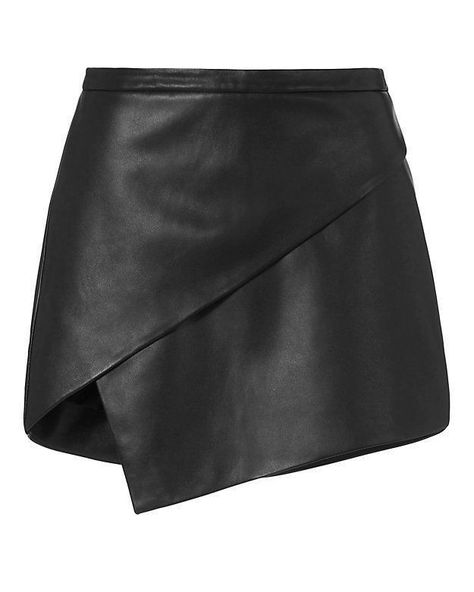 Asymmetrical Mini Skirt, Real Leather Skirt, Look 80s, Short Leather Skirts, Leather Miniskirt, Skirt Asymmetrical, Black Leather Skirt, Michelle Mason, Zipper Skirt