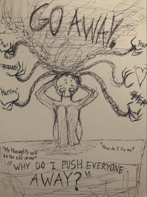 Toxic Parent Drawing, My Head Is A Mess Drawing, Being Numb Drawings, Sketches About Overthinking, Drawing Ideas For Overthinkers, Drawings That Describe Feelings, Drawing Ideas About Feelings, Study Pressure Drawing, Derealism Drawing