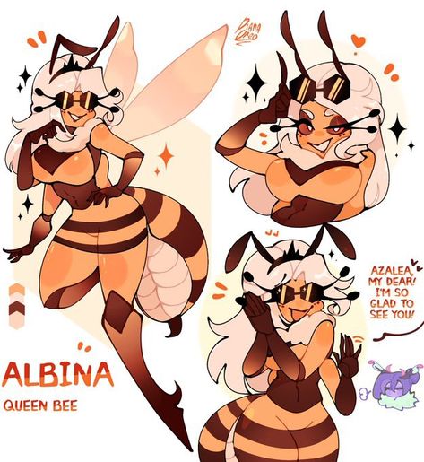 Queen Bees Art, Bee Art, Creature Concept, Hotel Art, Queen Bee, Drawing Base, Art Inspiration Drawing, Cute Characters, Cartoon Art Styles