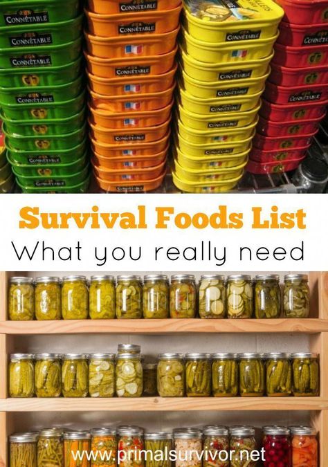 Survival Food List, Pantry List, Survival Foods, Emergency Preparedness Food, Emergency Food Storage, Emergency Food Supply, Emergency Preparedness Kit, Survival Supplies, Emergency Preparation