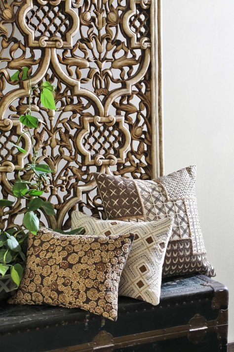 Sarita Handa, Animals With Horns, Luxury Pillows Decorative, India Crafts, Art For Wall, Luxury Pillows, Home 2023, Pillows Decorative, Hand Crafted Furniture