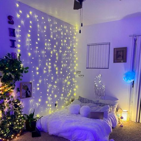 Fairy Curtain Lights, Luxury Room Bedroom, Redecorate Bedroom, Cozy Room Decor, Dreamy Room, Luxury Rooms, Room Design Bedroom, Home Decorating Ideas, Curtain Lights