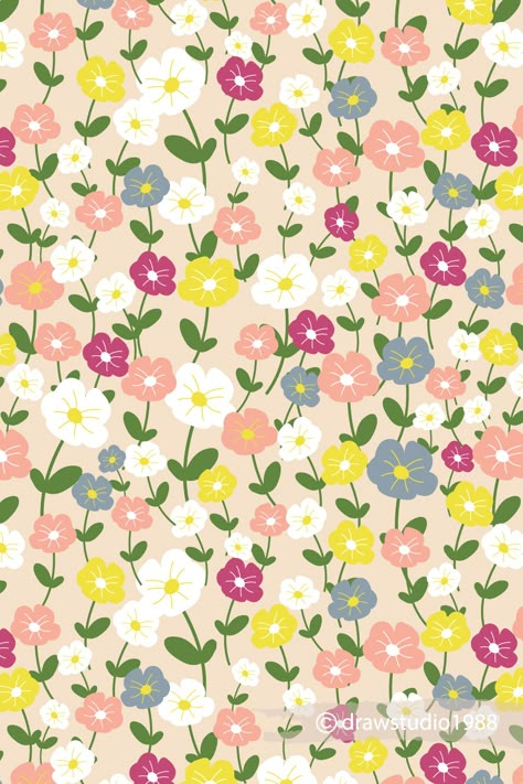 Spring Color Wallpaper, Spring Floral Pattern, Flowers Pattern Illustration, Spring Pattern Wallpaper, Madelyn Cline Outfits, Email Background, Paper Pattern Design, Spring Pattern Illustration, Spring Patterns Design