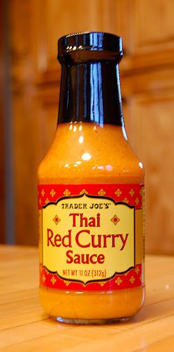 Trader Joe’s Red Curry Sauce, Trader Joes Red Curry Recipe, Trader Joe’s Thai Red Curry Sauce Recipes, Trader Joe’s Thai Red Curry Sauce, Curry Simmer Sauce Recipe, Thai Red Curry Sauce Recipe, Thai Curry Soup, Red Curry Recipe, Red Curry Sauce