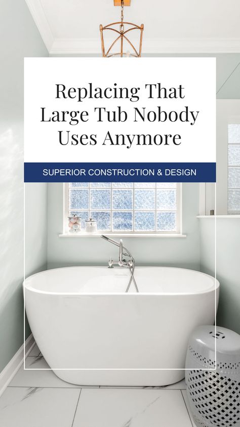 These days, we’re ripping out bathtubs left and right. Y’all know the ones… they’re built into a platform, may or may not have jets, and likely haven’t been used since the early 2000s. Oh, you have one, too? I thought you might. And believe me, I can relate. If your bathtub makes you cringe as much as mine did, this blog post will walk you through how to decide if you'll replace your tub. Bathtub By The Window, Garden Tub Replacement Ideas, Tub And Shower Side By Side Small Spaces, Corner Tub Decorating Ideas, Corner Tub Master Bath Remodel, Whirlpool Tub Surround Ideas, Jet Tub Remodel, Replace Tub With Walk In Shower Ideas, Garden Tub Makeover