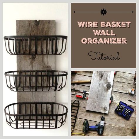 farmhouse kitchen 7 Diy Wire Basket, Kitchen Open Concept, Crazy House, Country Farmhouse Style, Smart Tiles, Decor Western, Magnolia Market, Wall Organizer, Basket Wall