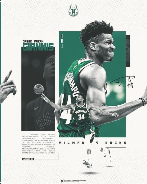 Giannis Antetokounmpo Poster, Sports Poster Graphic Design, Sports Posters Design, Graphic Design Posters Sports, Basketball Graphic Design Poster, Sport Graphic Design Inspiration, Sport Advertising Design, Esports Poster Design, Typography Based Design