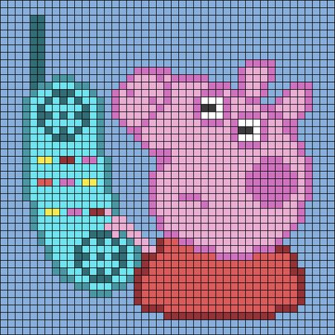 Alpha pattern #126406 | BraceletBook Pixel Art 25x25 Grid, Barbie Grid Pattern, Funny Pixel Art Grid, Animal Alpha Pattern, Pixel Art Funny, Alpha Grid Pattern, Funny Alpha Pattern, 32x32 Pixel Art Grid, Funny Pixel Art