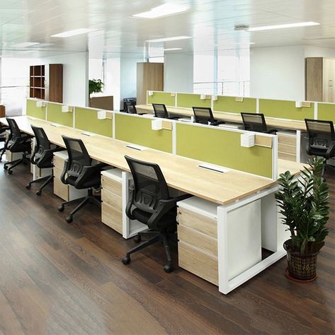 Modern Office Partitions, Office Cubicle Design, Open Office Layout, Office Furniture Layout, Cubicle Design, Home Office Furniture Design, Small Office Design Interior, Workstations Design, Contemporary Office Design