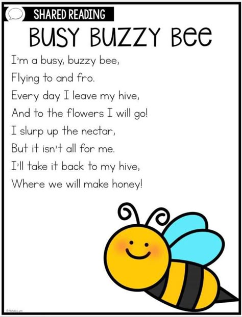 1st Grade Bee Activity, Poems For 1st Grade, Bee Craft For Kindergarten, Poems About Bees, Bee Unit Preschool, Honey Bee Activities, Bee Preschool Activities, Bug Activities Preschool, Bee Songs