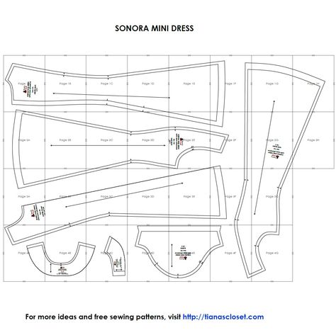 A Line Pattern Dress, Tiana’s Closet Sewing Patterns, Free Mini Dress Pattern, A Line Mini Dress Pattern, Mini Dress Pattern Free, Mini Dress Sewing Pattern Free, Dress Free Pattern Sewing, Free Sewing Patterns Printable, Mini Dress Sewing Pattern