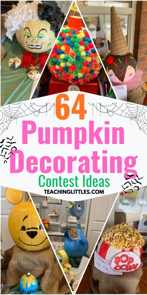 64 Creative Pumpkin Decorating Contest Ideas to Elevate Your Fall Celebrations - Teaching Littles Er Pumpkin Decorating, Up Pumpkin Decorating Contest, Pumpkin Contest Decorating Ideas, Pumpkin Carving Ideas Contest, Pumpkin Non Carving Ideas, Pumpkin Contest Winners No Carve, Ideas For Decorating Pumpkins, Ideas For Pumpkin Decorating Contest, Classroom Pumpkin Ideas