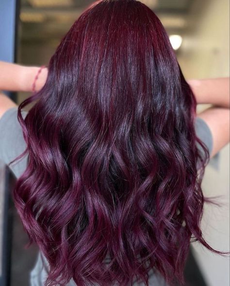 How would you describe this gorgeous @joicointensity custom #haircolor? We love it berry much with a cherry on top! 🍓🫐🍇🍒 @kkouturexo #Joico Formula on pre-lightened hair: Color Intensity Ruby Red + Amethyst Purple ✨Featuring✨ ♡ K-PAK Color Therapy Color Protecting Shampoo #JoicoColorTherapy ♡ K-PAK Color Therapy Color Protecting Conditioner Red Tint Hair, Hair Color Cherry Coke, Pelo Color Vino, Red Amethyst, Violet Hair Colors, Plum Hair, Cherry Hair, Creative Hair Color, Hair Tint