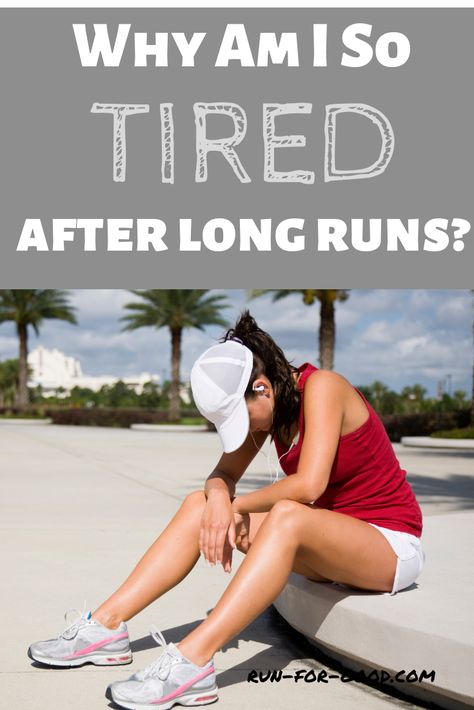 Do you feel extremely tired after long runs? Get tips on how to avoid post-long run fatigue and get the most out of your marathon training. #marathontraining #longruns Why Am I So Tired, Marathon Nutrition, Running Advice, Running Endurance, Running Muscles, Running Nutrition, Running Recovery, Running Injuries, First Marathon