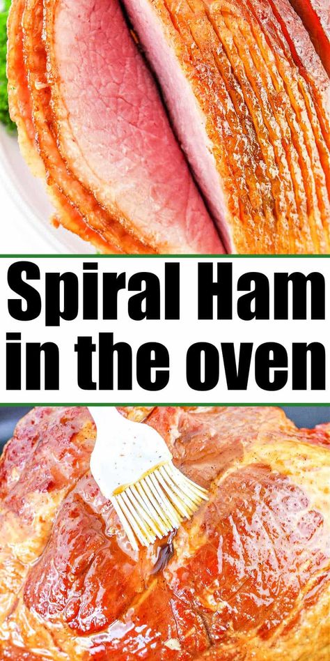 How to cook a spiral ham in the oven at 325 with homemade glaze is here. Easter ham or for Christmas, this is how long to cook it to tender. How Long To Cook A Spiral Ham In Oven, Spiral Ham In Roaster Oven, Oven Cooked Ham, Oven Baked Spiral Ham, Best Easter Ham, Cooking Ham In Oven, Baked Easter Ham, Baked Spiral Ham, Holiday Main Dishes