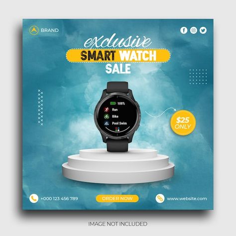 PSD watch sale social media post templat... | Premium Psd #Freepik #psd #product-marketing #product-offer #campaign #product-promotion Product Social Media Post Design, Product Social Media Post, Post Linkedin, Social Media Images Design, Post Design Instagram, Linkedin Ads, Media Advertising Design, Post Facebook, Social Media Advertising Design