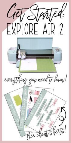 Just what I needed! Perfect Cricut Explore Air 2 getting started tutorial for beginners that walks you through the supplies you need, how to setup, what all the buttons mean, etc. You even get help completing your first project! #cricut #exploreair2 #beginner Vinyle Cricut, Cricut Explore Air Projects, Cricut Air 2, Cricut Help, How To Use Cricut, Cricut Supplies, Cricut Hacks, Cricut Explore Projects, Cricut Air