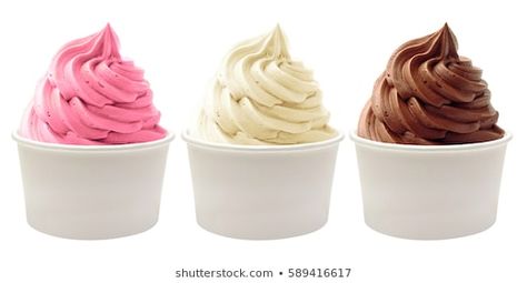 Ice-cream Images, Stock Photos & Vectors | Shutterstock Sanrio Cafe, Chocolate Frozen Yogurt, Ice Cream Branding, Healthy Frozen Yogurt, Tv Game Shows, Cream Branding, Strawberry Frozen Yogurt, Ice Cream Images, Vanilla Frozen Yogurt