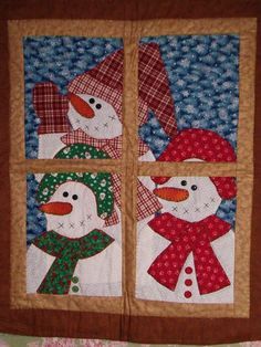 Quilted Snowman, Snowman Quilts, Quilts Christmas, Snowman Quilt, Christmas Quilt Patterns, Christmas Quilting, Christmas Applique, Holiday Quilts, Winter Quilts