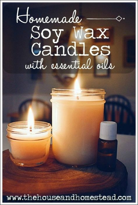 Homemade Soy Candles with Essential Oils | The House & Homestead Candles With Essential Oils, Expensive Candles, Homemade Soy Candles, Hand Dipped Candles, Candle Dipping, Soya Mumu, Modern Homesteading, Candle Making Business, Making Candles