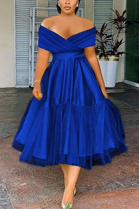 Chic Dresses Classy Party, Satin Midi Dresses, White Plus Size Dresses, Plus Size Elegant Dresses, Plus Size Wedding Guest Dresses, Suit Type, Classy Gowns, Classy Wedding Dress, African Print Dress Designs