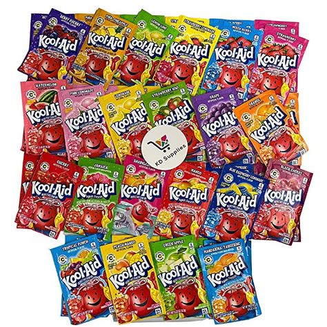 Amazon.com : Generic Kool-Aid Ultimate Variety Drink Mix, 22 Flavors (2 Packets of Each Flavor), 44 Count (Pack of 1) : Grocery & Gourmet Food Kool Aid Packets, Kool Aid Flavors, Kool Aid Man, Cherry Limeade, J Star, Drink Mixes, Buffalo Bill, Flavored Drinks, Holiday Theme