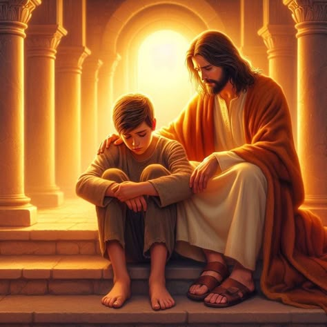 Jesus Comforting Pictures, Jesus Pictures Powerful, Comfort Pics, Jesus Love Images, Jesus Background, Beautiful Scriptures, Jesus Christ Painting, Jesus Artwork, Pictures Of Jesus