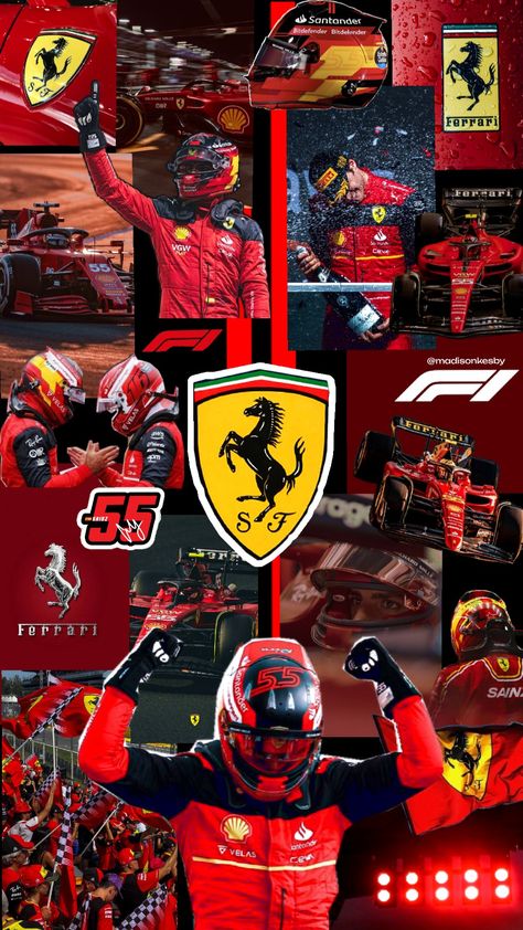 Carlos Sainz Scuderia Ferrari Wallpaper Collage F1 Scuderia Ferrari Wallpaper, Ferrari Wallpaper, Aesthetic Car Accessories, Formula 1 Iphone Wallpaper, Tokyo Drift Cars, Ferrari Poster, Tokyo Drift, F1 Wallpaper Hd, Rolls Royce Wraith