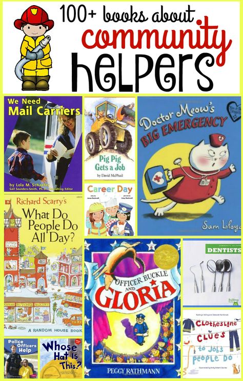 Books About Community Helpers, Community Helper Books, List Of Community Helpers, Prek Community Helpers, Community Helpers Week, Community Helper Lesson, Community Helpers Kindergarten, Preschool Community Helpers, Communities Unit