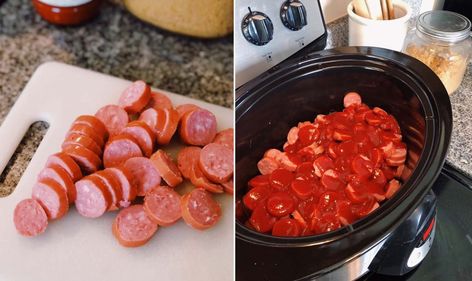 Crazy Simple Crockpot Barbecue Smoked Sausage – At Home With Natalie Barbecue Smoked Sausage, Bbq Smoked Sausage, Crockpot Barbecue, Sausage Crockpot, Simple Crockpot, Crockpot Dishes, Smoked Sausage, Family Favorite Meals, Barbecue Sauce