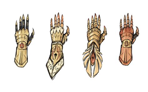 Hand Armor Design, Arcane Gauntlets, Gundren Rockseeker, Guantlet Designs, Gauntlet Reference, Gauntlet Designs, Gold Gauntlet, Fire Gauntlet, Gauntlet Drawing