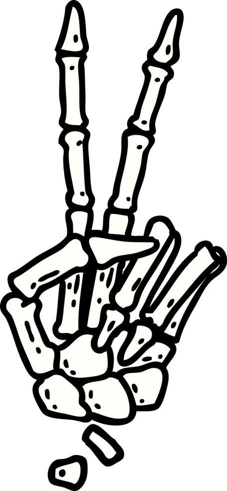 traditional tattoo of a skeleton hand giving a peace sign Skeleton Hand Peace Sign Tattoo, Skeleton Peace Sign Tattoo, Traditional Tattoo Skeleton, Peace Sign Tattoos, Halloween Pumpkin Ideas, Peace Tattoos, Sign Tattoo, Dinosaur Tattoos, Skeleton Tattoos