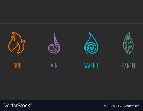 Four Elements Tattoo, Element Tattoo, Water And Earth, Earth Symbols, Nature Logo Design, Nature Logo, Elements Tattoo, Water Tattoo, Element Symbols