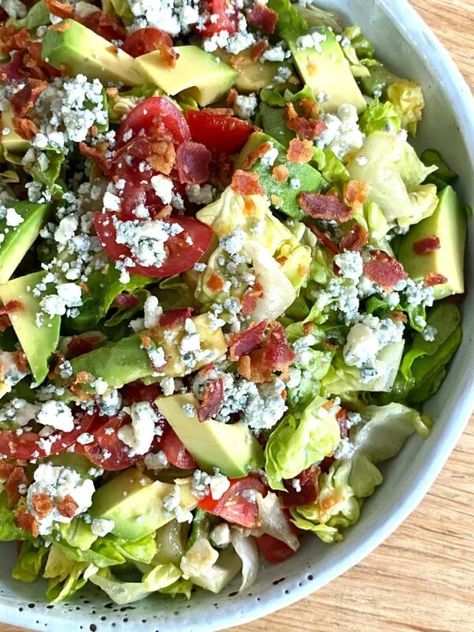 Maggiano's Chopped Salad — My Not So Dutch Kitchen Maggianos Chopped Salad, Guacamole Salad, Dutch Kitchen, Blue Cheese Salad, Chopped Salad Recipes, Italian Salad, Fruit Salad Recipes, Idee Pasto Sano, Chopped Salad