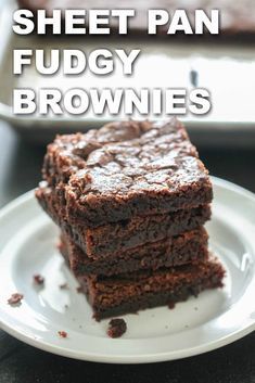 Sheet Pan Fudgy Brownies | Six Sisters' Stuff These Sheet Pan Fudgy Brownies are soft, chewy and so delicious. These are the best homemade brownies we've ever made! These made-from-scratch brownies are perfect for feeding a crowd at parties and potlucks. #sheetpan #brownies Brownie Recipes For A Crowd, Brownies For A Crowd Sheet Cakes, Brownie Sheet Pan, Potluck Brownies, Brownies For A Crowd, Scratch Brownies, Brownies From Scratch, Fudgy Brownie Recipe, Six Sisters Stuff