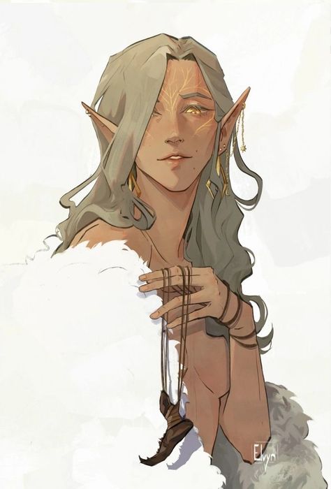 Fantasy Oc Drawing, Elf Pose Reference, Fantasy Reference Photos, Elf Noblewoman, Elf Oc Character Design, Dnd Character Reference, Elf Oc Art, Dnd Druid Character Design, Elf Dnd Female