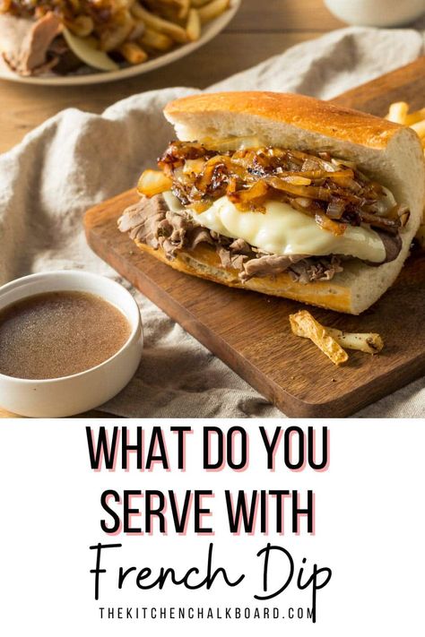 French Dip Sandwich Side Dishes, Italian Beef Sandwiches Sides, Beef Dip Side Dishes, French Dip Sides, French Dips With Deli Roast Beef, French Dip Sandwich Sides, Roast Beef Sandwich Sides, Sandwich Side Dishes, Sides For Roast Beef